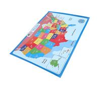 Homoyoyo Educational USA Map Poster for Boys and Girls Wear-Resistant Classroom Geography Decor for Preschool Learning and Cognitive Development Random Style