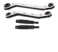 Homoyoyo Efficient Ratchet Wrench Tool Air Conditioner Repair Kit with Bit Adapters Quick Release Design Comfortable Handle for HVAC and Industrial Machinery Maintenance Random Color