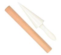 Homoyoyo Egg Cone Mold Baking Tool Wood Cone Roller Stick for Cake Decorating at Home