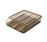 Homoyoyo Egg Storage Box Fridge Egg Holder for Kitchen Plastic Easy Slide Design Fresh Preservation