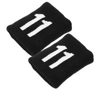 Homoyoyo Elastic Polyester Workout Wrist Braces for Comfortable Wrist Support with Easy to Take off Feature, Black Sweatbands for Exercise and Sports Activities