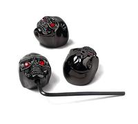 Homoyoyo Electric Guitar Bass Volume Tone Control Knobs Buttons Skull Design Knobs for Guitar Effect Pedal Black
