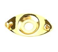 Homoyoyo Electric Guitar Gold Jack Socket Plate Gt20 with Screws Concave Recessed Metal Replacement Plate for Guitar Input and Accessories