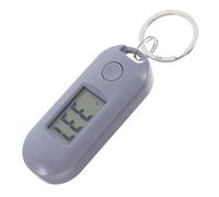 Homoyoyo Electronic Keychain Digital Watch Lightweight Plastic Clip for Developing Time Management Skills Portable Grey Accessory