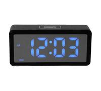 Homoyoyo Electronic LED Alarm Clock with Rgb Light Modes, Wooden Design, USB Powered, Weekday Display, Adjustable Brightness for Bedroom and Office Use
