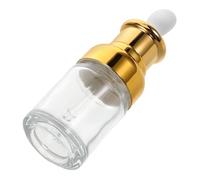 Homoyoyo Elegant Glass Dropper Bottle with Gold Cap for Essential Oils and Serums Cosmetic Storage for Travel and Sample Use Multipurpose Pipette Container for Skincare