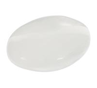 Homoyoyo Elegant Oval Shaped Polished Gypsum Palm Stone Desktop Craft Ornament for Home Office Decor Delicate Natural Stone Adornment Smooth Touch Decorative Accent