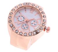 Homoyoyo Elegant Ring Watch with Three Eyes, Alloy and Glass Material, Accurate Time Keeping, Stylish Casual Design for Party and Dating