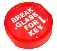 Homoyoyo Emergency Door Lock Box Glass Break Lock Box for Emergency Preparedness Kit and Safety, Wall-Mounted, Red Plastic