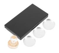 Homoyoyo Empty Eyeshadow Palette with Mirror Portable Reusable Eyeshadow Container for Travel Rectangular Matte Black Makeup Case with Round Aluminum Pans and Adhesive Compact Lightweight
