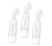 Homoyoyo Empty Foaming Bottle with Brush Head 150ml Travel Pump Dispenser Multi-function Mousse Foams Bottle for Household and Facial Cleanser Use