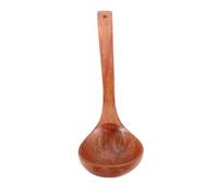 Homoyoyo Ergonomic Heat-Resistant Asian Wooden Soup Ladle Versatile Large Wood Spoon for Ramen Sauces Salad Dressing Dumplings Non-warp Cooking Utensil for Family and Outdoor Use