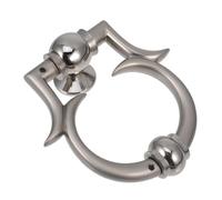 Homoyoyo European Style Zinc Alloy Door Knocker Decorative Exterior Door Hardware Easy Grip Classic Design for Home Entrance Simple Installation Security Accessory