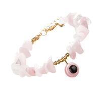 Homoyoyo Evil Eye Bead Bracelet for Women & Teens - Adjustable Natural Stone Wrist Chain - Stylish Gemstone Accessory for Parties Holidays and Everyday Wear Perfect for Loved Ones