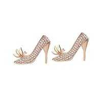 Homoyoyo Exclusive Uk Ladies Brooches High Heel Crystal Brooches Dazzling Rhinestones Versatile Accessory Pins