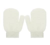 Homoyoyo Exfoliating Bath Mitt 2pcs Set Double-sided Scrubbing Gloves for Body Spa Shower Relaxation Skin Care White