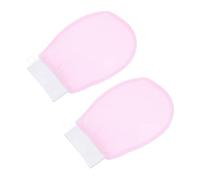Homoyoyo Exfoliating Gloves for Women Soft Non Slip Bath Scrubbing Mitts Lightweight Body Shower Gloves for Deep Cleansing and Massage Portable Pink for Travel and Daily Use