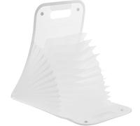 Homoyoyo Expandable Accordion Folder Paper File Folder Portable Good Texture Simple Design White Pp Material Stylish Solemn Desktop School Use