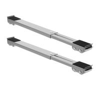 Homoyoyo Extendable Appliance Sliders Furniture Moving Bracket Metal Washer Mobile Base for Carpet Use of Wheels for Fridge