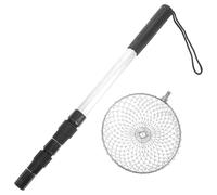 Homoyoyo Extendable Chicken Egg Picker Tool with Stainless Steel Grabber and Ergonomic Handle, Telescopic Two-Section Egg Gathering Basket for Poultry Coop and Farm Use