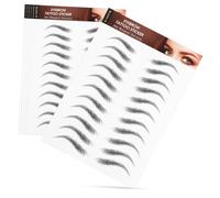 Homoyoyo Eyebrow Grooming Sticker 6 Sheets Waterproof 6d Realistic Hair like Temporary Tattoo Peel off Makeup Supplies for Natural Shaping and Styling in Daily Use