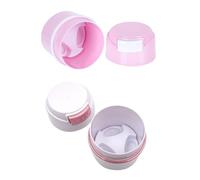 Homoyoyo Eyelash Glue Storage Case Set 2pcs Pink and White Sealed Eyelash Extension Container Fresh-keeping Makeup Adhesive Organizer for Professional Lash Technicians