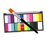 Homoyoyo Face Painting Kit 8-color Split Cake Water-based Face Body Paint Fast-drying Festival Makeup Pigment with Pen for Party Cosplay