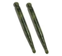 Homoyoyo Facial Reflexology Tools 2pcs Jade Massage Sticks for Home Use with Acupressure Benefits, Reducing Puffiness, Natural Jade Material Facial Reflexology Tools Set