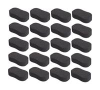 Homoyoyo Facial Sponges and Neck Duster Brush 20pcs Black Hairdressing Sponge Dusting Pads for Salon Haircut Cleaning and Face Sweeping