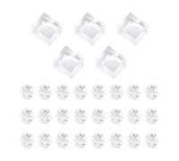 Homoyoyo Fake Ice Cubes Set Acrylic Photo Props Large Square Crushed Ice Crystal Rocks 29 Pieces Decorative Photography Accessories for Studio and Event