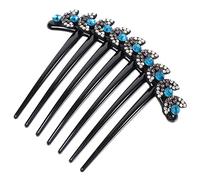 Homoyoyo Fashion Rhinestone Hairpin Comb Hair Fork for Women Elegant Hair Styling Accessories for Prom Wedding and Beach Charming Floral Design Skid Grip