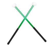 Homoyoyo Felt Head Aluminum Alloy Fixed Pitch Drumsticks Pair Green Marching Snare Drumsticks for Practice and Performance Portable Universal for Adults