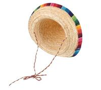 Homoyoyo Fiesta for Pets Mexican Sombrero with Wide Brim Lightweight Straw Material for Cinco De Mayo Costume Parties and Performances