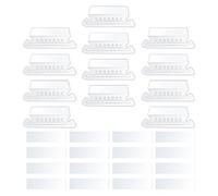 Homoyoyo File Filing Tabs Hanging File Folders PVC Material White Brief Style Easy to Use and Sturdy for Archives and Office Workers