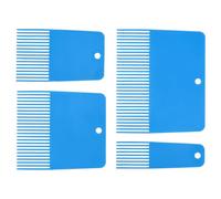 Homoyoyo Fine Tooth Textured Paint Comb Set 4Pcs, Plastic Multifunction Tool for Concrete, Ceiling, and Plaster Texture Effects in Painting Projects