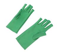Homoyoyo Fingerless Manicure Gloves Uv-resistant Anti-uv Spandex Mitts for Nail Protection and Sun Shield Comfortable Handwear for Women Green
