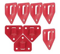 Homoyoyo Fire Extinguisher Wall Bracket Mount 8 Pcs Heavy Duty Metal Triangle Hook Holder Red for Workshop Home