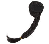 Homoyoyo Fishbone Braid Oblique Bangs Synthetic Long Ponytail Extension Women Braided Hair Piece for Braiding Hair