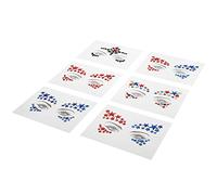 Homoyoyo Five-pointed Star Face Stickers Diy Rhinestone Makeup Decals 6pcs Mixed Styles for Festival Party Rave Women Girls Eye Decorations