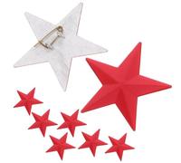Homoyoyo Five-pointed Star Lapel Pin Red Hat Badge Aluminum 10pcs Brooch Stylish and Elegant for Backpacks and Hats Suitable for Personal Use and Projects