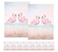 Homoyoyo Flamingo Vintage Writing Paper 10Pcs Set Decorative Blank Letter Paper for Invitations and Stationery for Letter Writing and Crafting