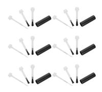 Homoyoyo Flat Nail Polish Replacement Brush Set with Wooden Handle Small Gel Nail Bottle Brush for Manicure and Home Salon for Gel and Dip Powder Application