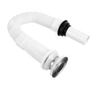 Homoyoyo Flexible Corrugated Expansion Drain Hose for Washing Machine and Sink Drain with Universal Double-Headed Connection in Sturdy ABS Material for Kitchens and Sink Areas