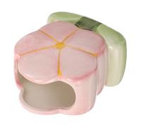 Homoyoyo Floral Pen Holder for Desktop Storage Kawaii Desk Accessories with Sturdy Design Multifunctional Makeup Brush Stand and Pencil Organizer for Office and Home Use