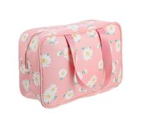 Homoyoyo Flower Pattern Cosmetic Bag Cosmetics Pouch Make up Storage Bag Pu Makeup for Travel Toiletries Women Makeup Case Organiser Storage Make up Box