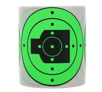 Homoyoyo Fluorescent Self-adhesive Shooting Target Paper Roll with Precision Target Dots for Archery Practice Indoor and Outdoor Training