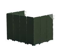 Homoyoyo Foldable Camping Windscreen for Gas Stove, Portable Windproof Burner Shield with Storage Bag, Military Green Bbq Windshield for Outdoor Cooking and Hiking