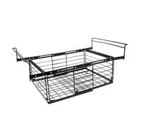 Homoyoyo Foldable Hanging Mesh Basket Freezer Organizer Bin with Metal Wire Frame for Chest Fridge Cabinet Storage Stackable Deep Freezer Organizer with Enhanced Air Circulation and Easy