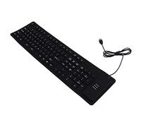 Homoyoyo Foldable Silicone Keyboard 109 Keys Wired USB Slim Silent Soft Touch Ultra-thin Silicone Material Bag, Reliable Performance for Office and Travel Use