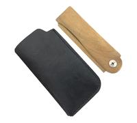 Homoyoyo Folding Beard Comb with Case Ergonomic Wooden Mustache Pocket Comb for Men Compact Lightweight Travel Hair Styling Tool